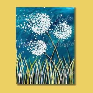 dandelions blue